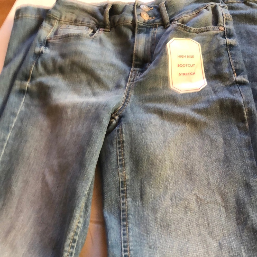 High rise bootcut stretch size 1